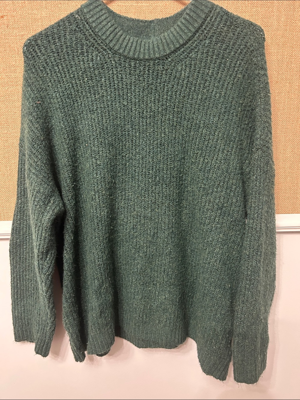 American Eagle Outfitters Olive Green Crewneck Knit Sweater